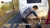 岛主买两辆房车深山安家，为年检两车移位考验技术了