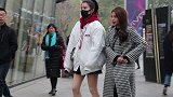 低于零度的北京太古里街头，小姐姐会怎样搭配衣服呢