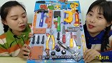 趣味“工具糖果玩具”，斧锤钳配扳手刀，动手装配好玩又益智