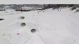 第一视角体验雪圈滑雪，设计的跟过山车似的