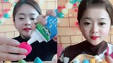 美女直播吃空心球巧克力，松果巧克力，是我向往的生活