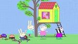 小猪佩奇：佩奇把男孩赶出树屋，他们自己搭了一个，佩奇羡慕了