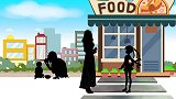 女儿：乞丐好可怜。妈妈：你要是不好好学习，将来会像他们一样