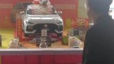 男子花400元在车展上玩套圈，套中一辆汽车