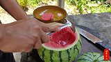 吃了半辈子的西瓜，头一次见这种吃法，真是大开眼界了