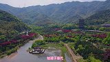 航拍瑞岩寺水库，湖光山色，千年古刹的命运
