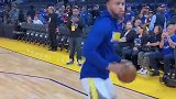 【PP体育在现场】他带着三分走来了！库里赛前热身秀花式投篮