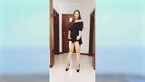 身材微胖的辣妈自信显出长腿，微粗腿在高跟鞋作用也很有美感