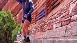 男子挑战项的目据说中途停不下来