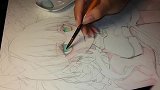 国外插画师演示如何用水彩绘制动漫人物的眼睛！过程详细效果惊艳