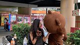 这熊太皮了偷吃东西还强吻小姐姐