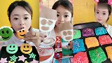 美女直播吃彩色笑脸巧克力，小人雪糕，童年向往的生活