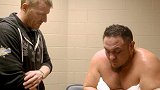 WWE-18年-萨摩亚乔遗憾右脚受伤 山姆森将搭档贝莉出战混双赛-花絮