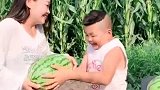 美女偷西瓜被小伙识破，这下太尴尬了！