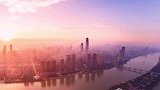湖南长沙橘子洲日出漫江碧透，百舸争流
