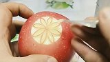 简单苹果花雕刻，一看就会。