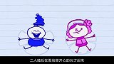 铅笔人和女友堆雪人，女友亲吻雪人，不料却发生异变，铅笔人崩溃