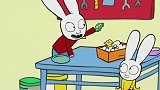 超人兔：西蒙向小鸟炫耀自己的超人兔服装！