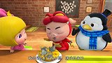 猪猪侠：企鹅力气太大了，猪猪侠这么胖，单手就将猪猪侠扔出去！