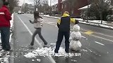 不要在马路堆雪人，后果受不了
