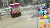 拍摄一场电视中发洪水的戏