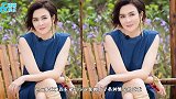 58岁关之琳身穿无袖连衣裙，却用大金链子搭配，混搭风格很凌乱