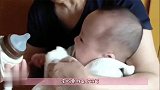 宝妈给萌宝断奶，小家伙却死活不吃奶瓶，这倔强的样子太可爱