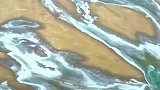 黄河结冰高空看真是壮观