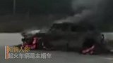 江西接亲车内放鞭炮烧毁主婚车：新郎新娘都在车上鞭炮没扔出去