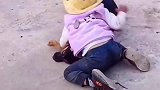 网友：初生牛犊不怕虎，萌娃治服流浪狗，是人太厉害还是狗太怂？