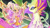 魔法俏佳人：蕾儿开心玩索道漂流，莱拉站花朵上冲浪，太刺激了！