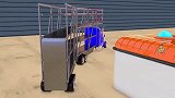 启蒙教育 3D动画巨无霸卡车运载儿童玩具车 趣味学习颜色