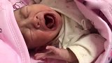 刚出生的小宝宝太惹人怜爱了，带着哭声来到这个世上