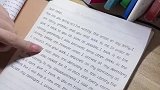 妈妈分享初三儿子写英语作业，字迹工整书面整洁一目了然