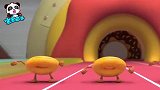 宝宝巴士美食总动员：甜甜圈比赛，怕游泳的参赛者居然得了冠军！