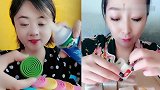 美女直播吃彩色蚊香巧克力，看着真过瘾，是我向往的生活