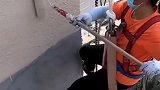 高空作业的女农民工，外墙涂料一天工资，这样的工作你们干吗
