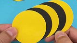 用圆形纸片做可爱小蜜蜂