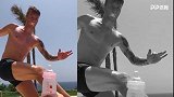 瓶盖挑战GOAT！罗伊斯叼奶嘴秀回旋踢 一脚踹飞闺女奶瓶