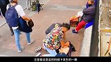 监控下惊险一幕，女孩突然晕倒，路人小哥的做法传递正能量