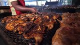 西班牙街头的大块烤肉, 看上去香气扑鼻