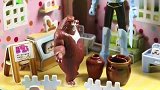 迷你特工队弗特卖给熊出没熊大假蜂蜜，汪汪队天天阻止熊大吃蜂蜜