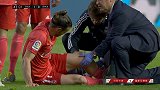 贝尔中场高空球拼抢痛苦倒地 左脚落地受伤吓坏皇马队医