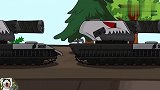 坦克世界动画：他这是看到了什么？一台比浮岛还高的巨型炮塔！