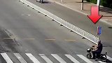 骑电动车的疯了吧，明目张胆横穿大马路，最后害人害己