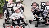 风水宝地！妈妈带三胞胎遛弯，遇到邻居三胞胎场面壮观！