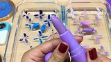 用史莱姆、指甲油、亮片给牛头胶染色，无硼砂，好玩又好看