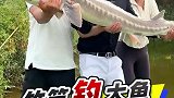 竞钓大师挑战竹竿钓起百斤大鱼