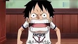 路飞被红发杰克一把拉住，得知误食恶魔果实后懵了！