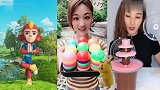 美女直播吃创意彩虹糖,看着超过瘾,是我向往的生活
